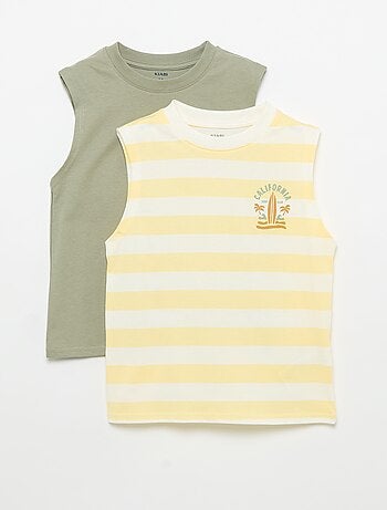 Set di 2 canotte a girocollo