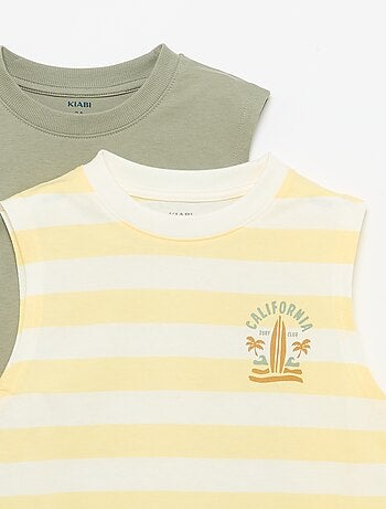 Set di 2 canotte a girocollo