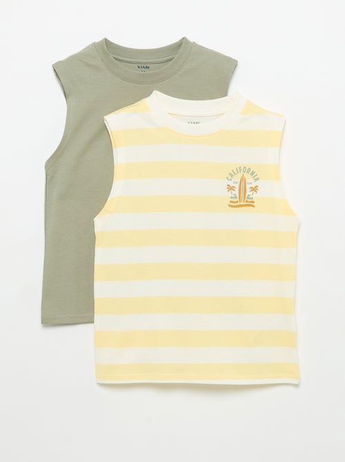 Set di 2 canotte a girocollo - Kiabi