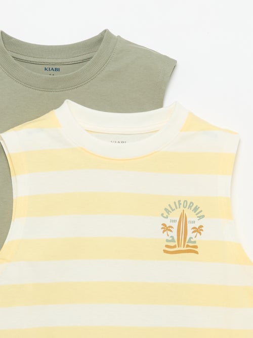 Set di 2 canotte a girocollo - Kiabi
