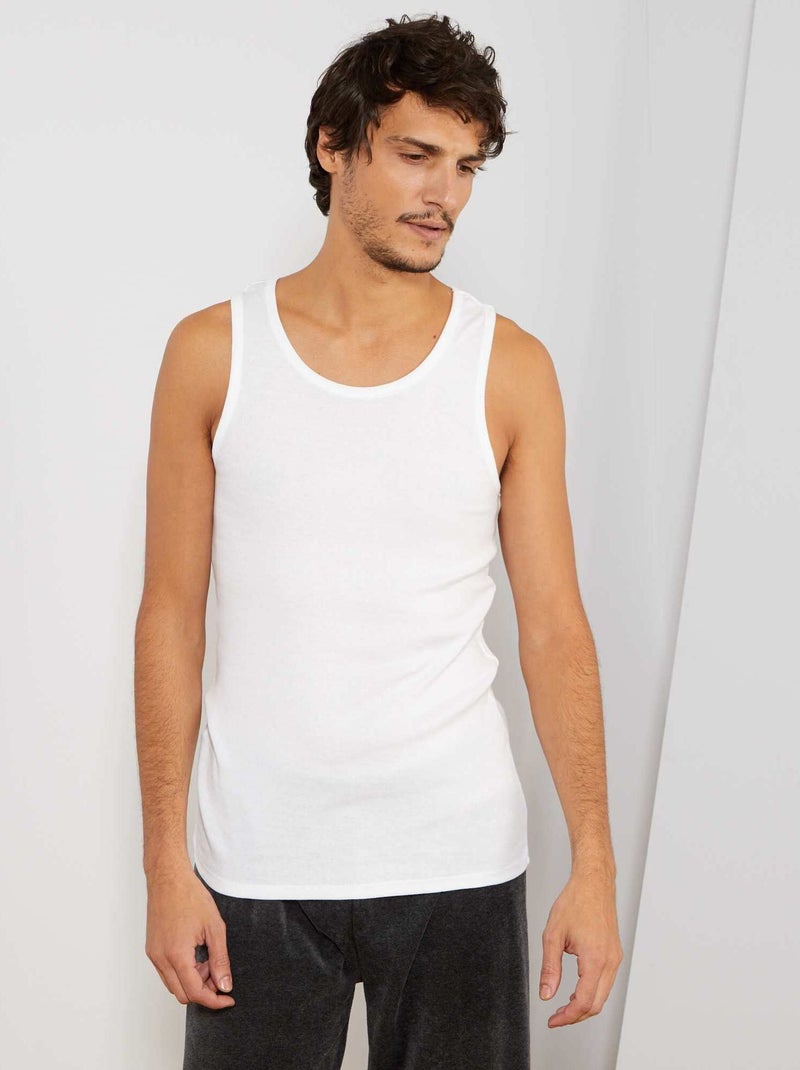 Set di 2 canotte Bianco - Kiabi