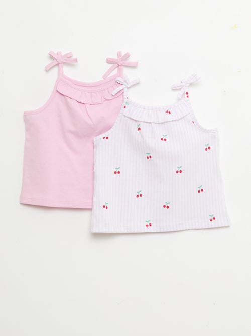 Set di 2 canotte con spalline - Kiabi