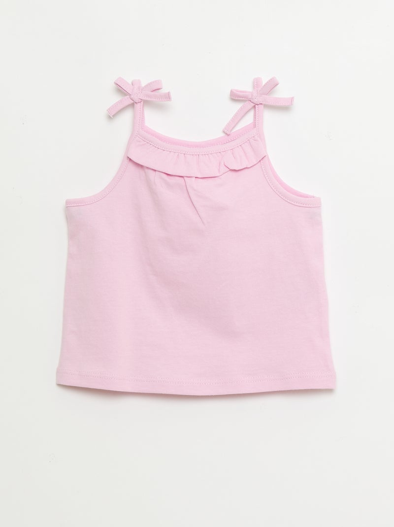 Set di 2 canotte con spalline Bianco - Kiabi