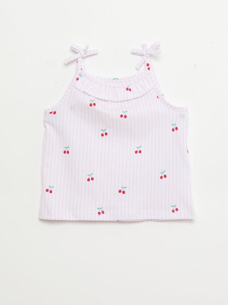 Set di 2 canotte con spalline Bianco - Kiabi