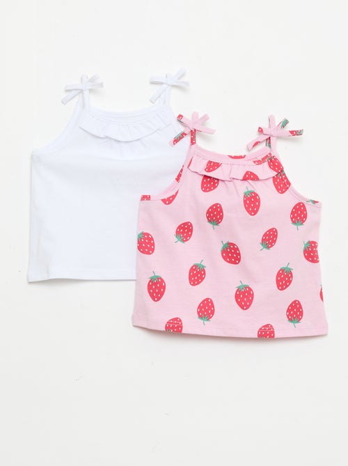 Set di 2 canotte con spalline - Kiabi