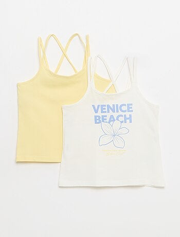 Set di 2 canotte di cui 1 stampata