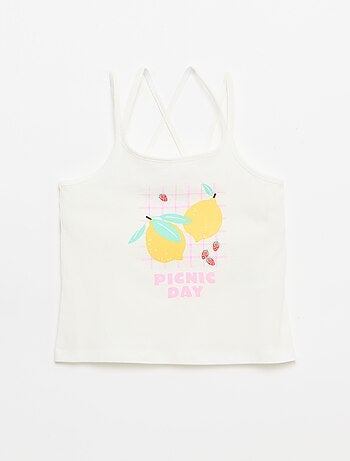 Set di 2 canotte di cui 1 stampata