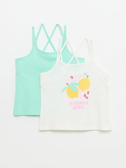 Set di 2 canotte di cui 1 stampata - Kiabi