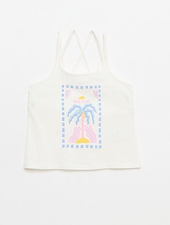 Set di 2 canotte di cui 1 stampata