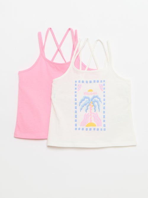 Set di 2 canotte di cui 1 stampata - Kiabi