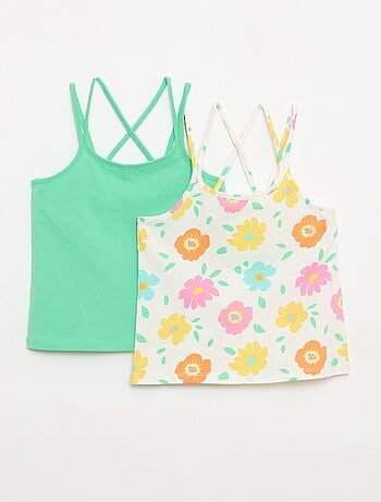 Set di 2 canotte di cui 1 stampata