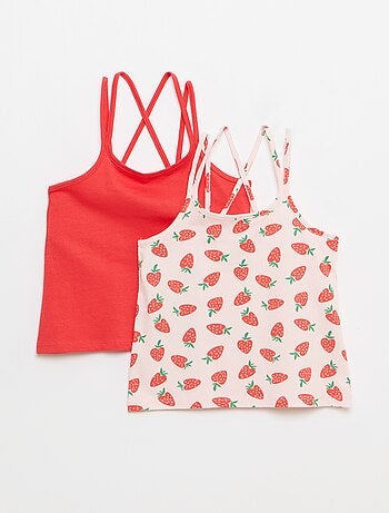 Set di 2 canotte di cui 1 stampata