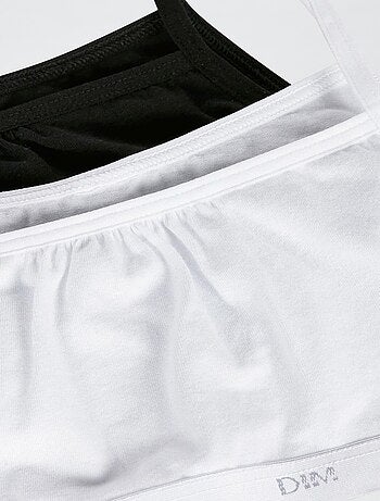 Set di 2 canotte 'DIM' in cotone tinta unita