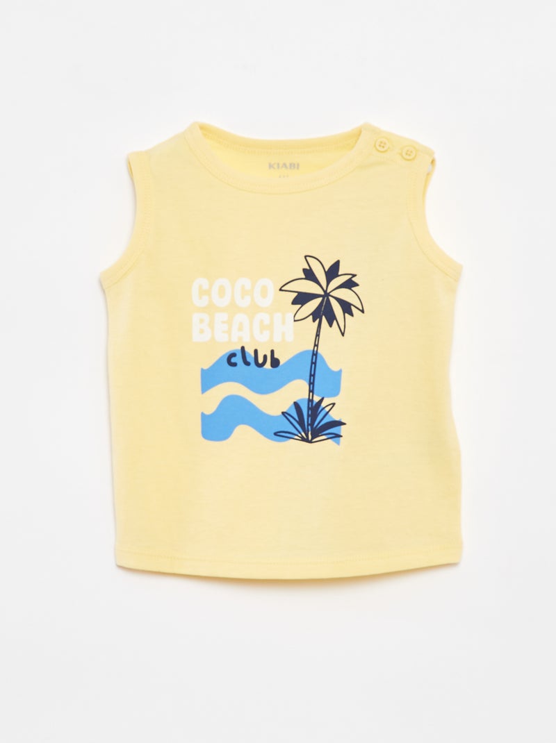 Set di 2 canotte Giallo - Kiabi