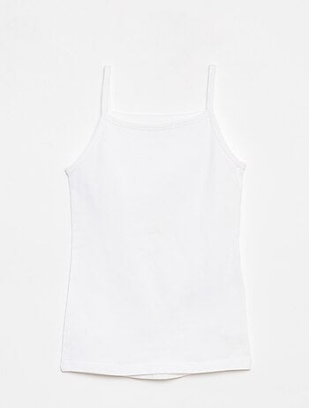 Set di 2 canotte in cotone stretch