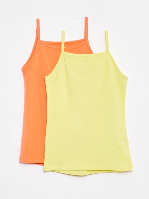 Set di 2 canotte in cotone stretch - Kiabi