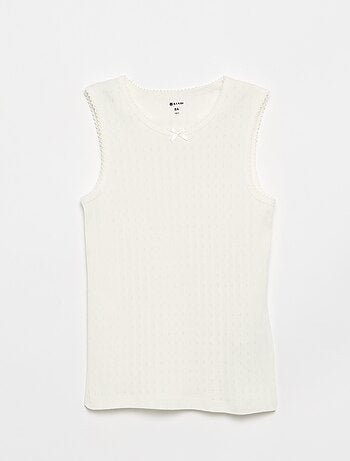 Set di 2 canotte in maglia traforata