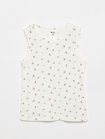Set di 2 canotte in maglia traforata