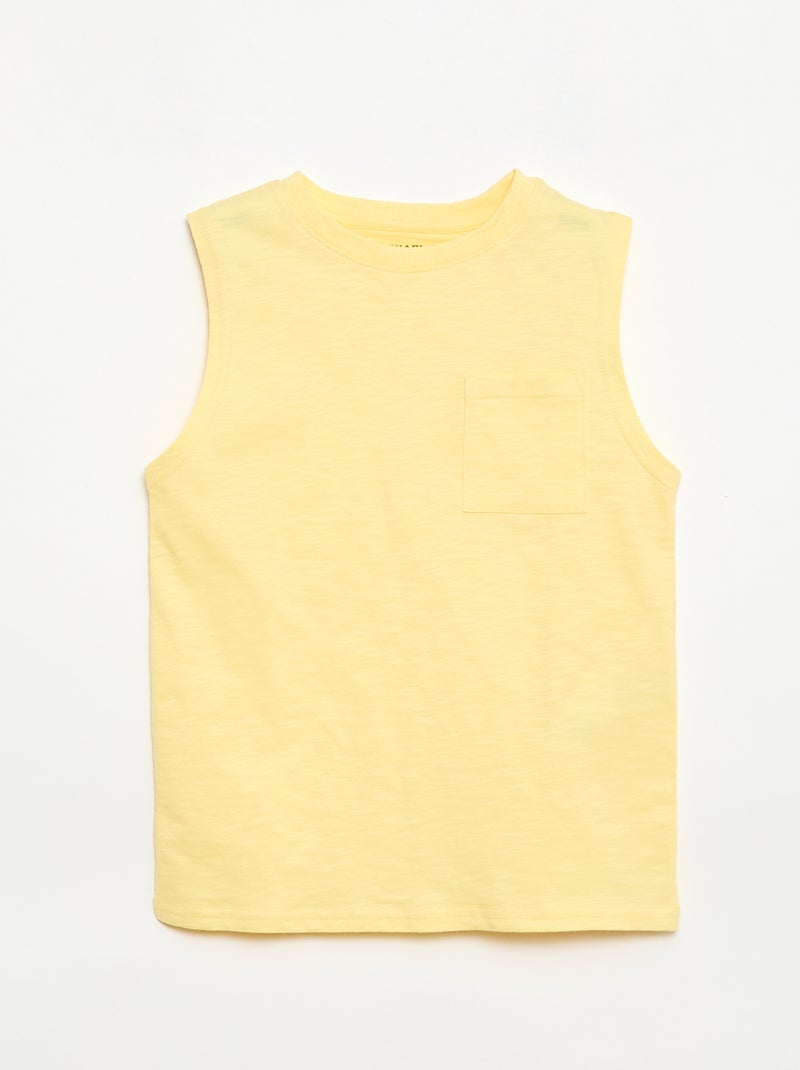 Set di 2 canottiere con taschino sul petto Giallo - Kiabi