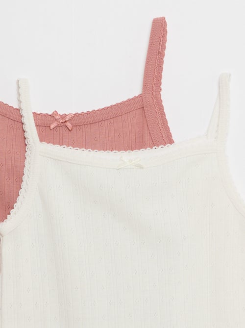 Set di 2 canottiere in cotone - Kiabi