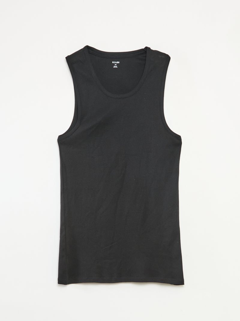 Set di 2 canottiere Nero - Kiabi