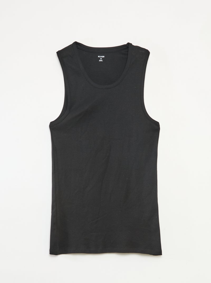 Set di 2 canottiere Nero - Kiabi