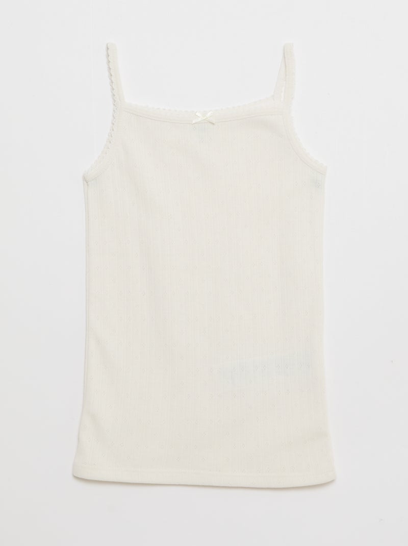 Set di 2 canottiere termoregolatrici in cotone Beige - Kiabi