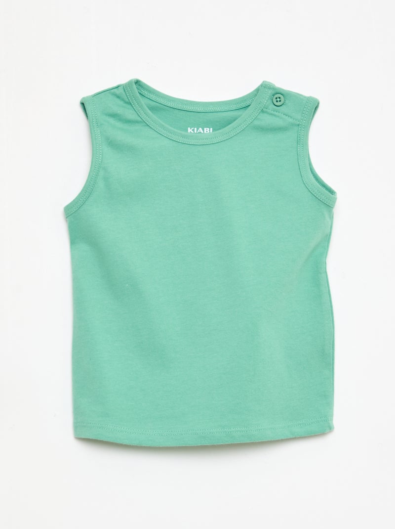Set di 2 canottiere Verde - Kiabi