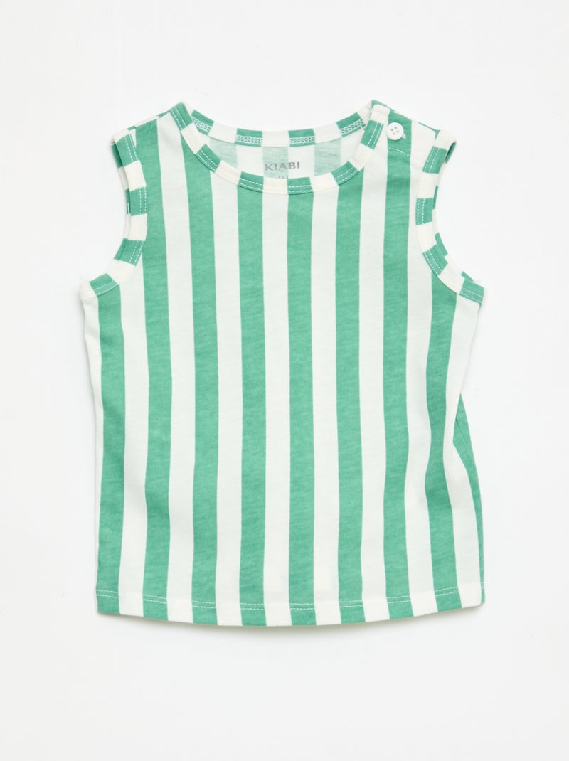 Set di 2 canottiere Verde - Kiabi