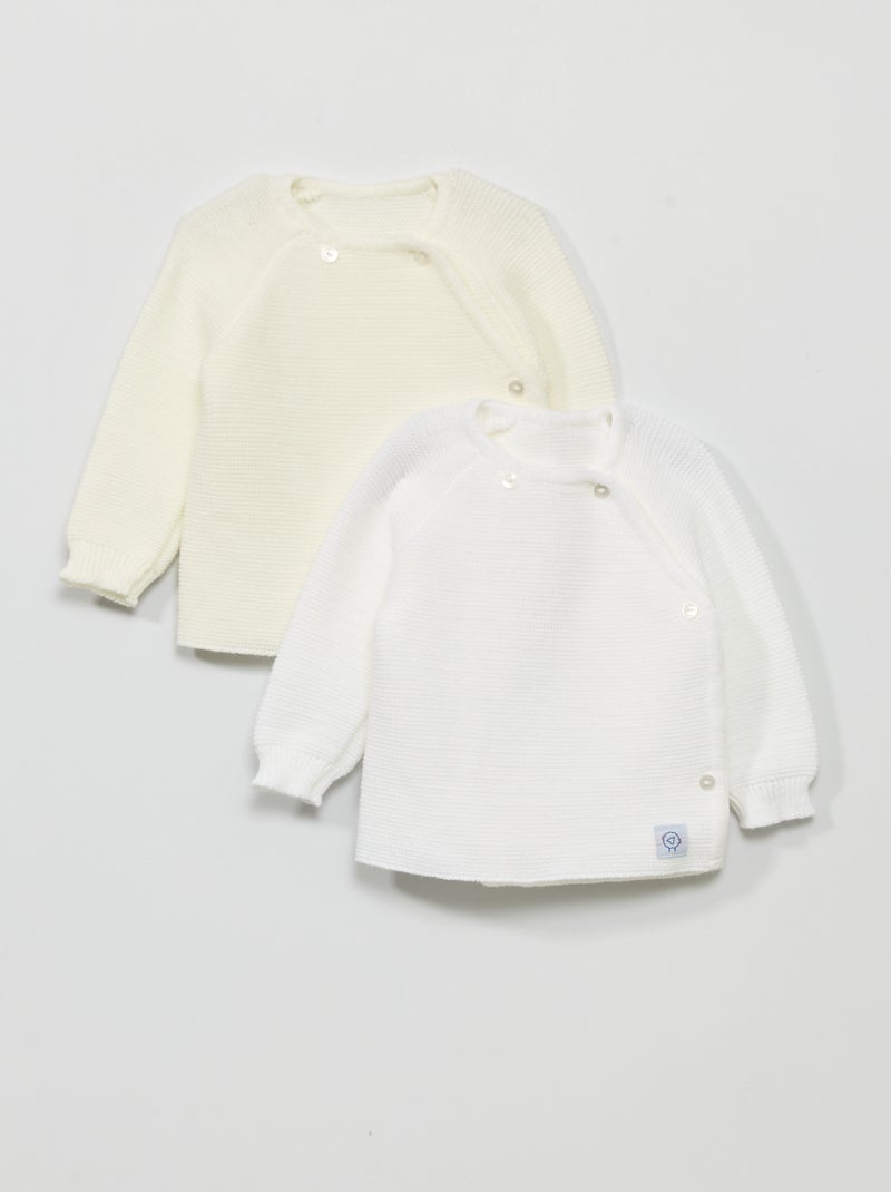 Set di 2 cardigan 'Manufacture de Layette' - Made in France BIANCO - Kiabi