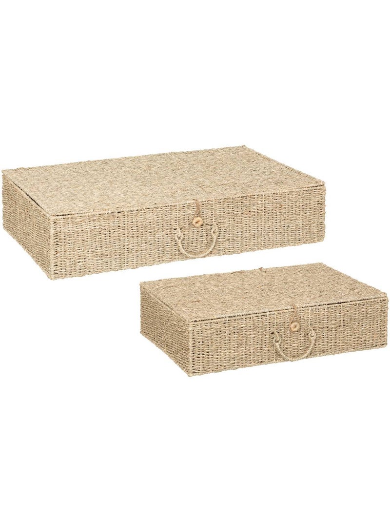 Set di 2 cesti in paglia e metallo cora s e m Beige - Kiabi