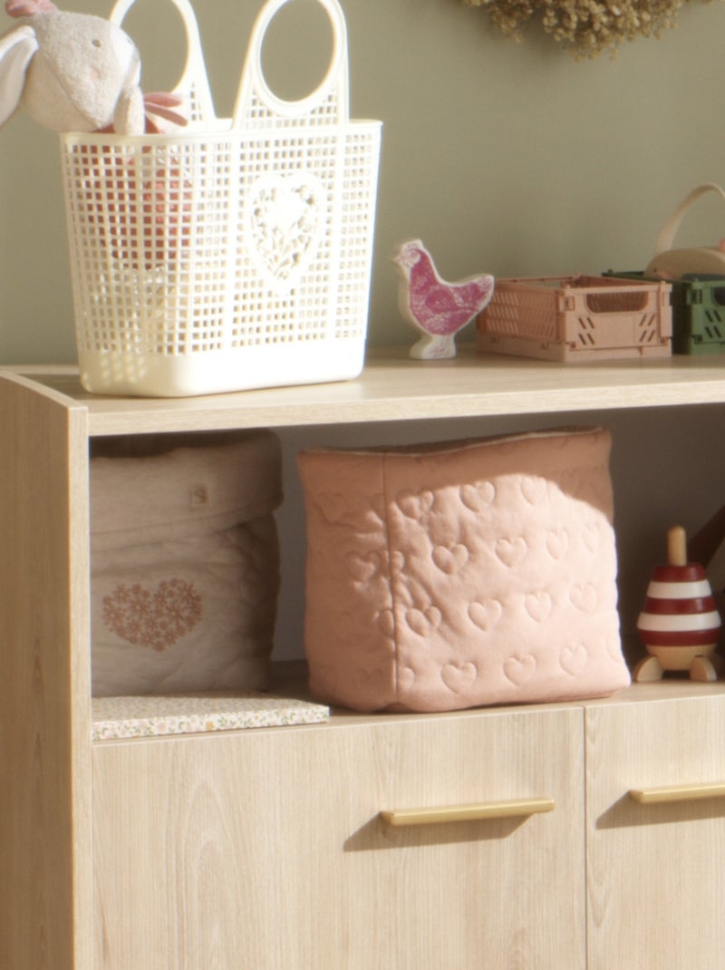 Set di 2 cestini portaoggetti in cotone - SAUTHON Bianco Rosa - Kiabi