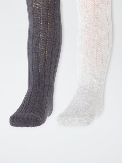 Set di 2 collant a coste caldi - Kiabi