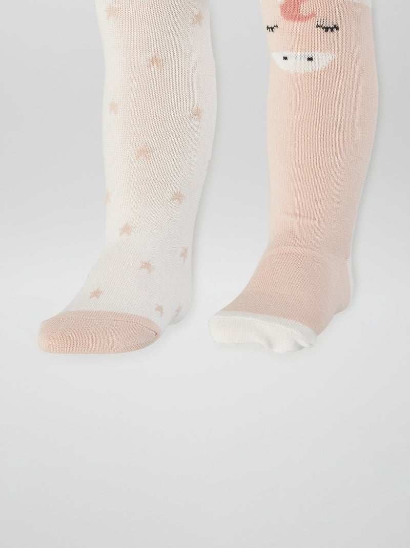 Set di 2 collant caldi ROSA - Kiabi