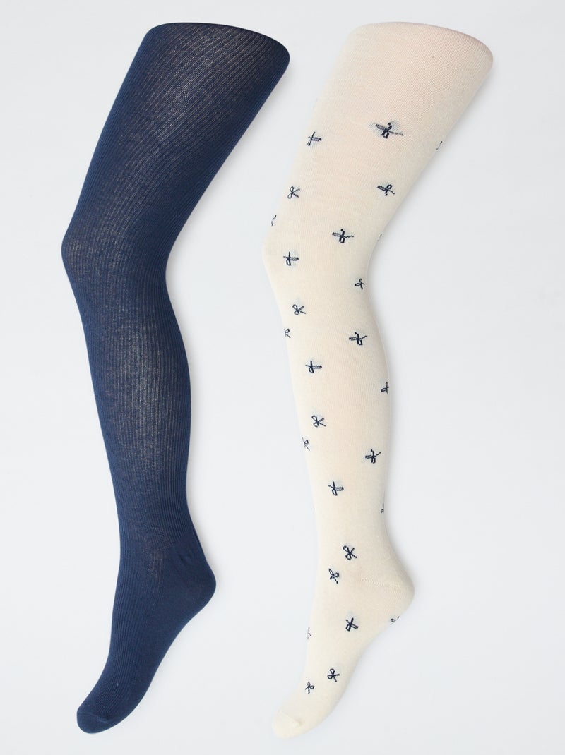 Set di 2 collant 'fiocco' Nero - Kiabi