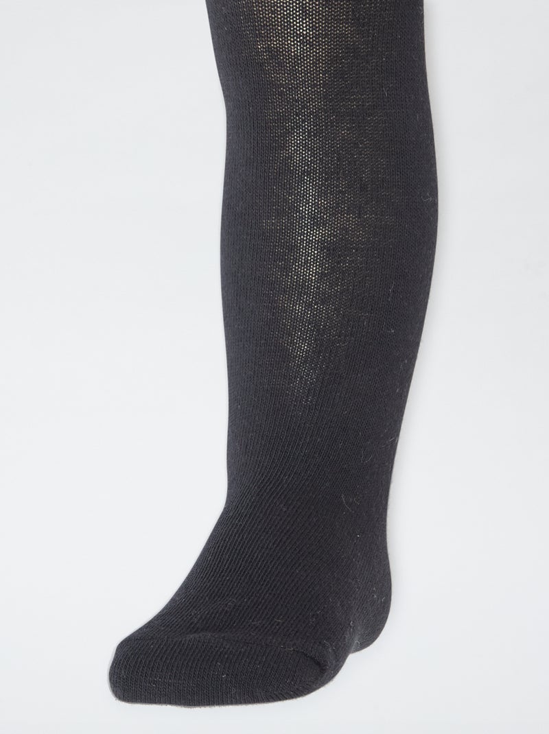 Set di 2 collant im jersey tinta unita Nero - Kiabi