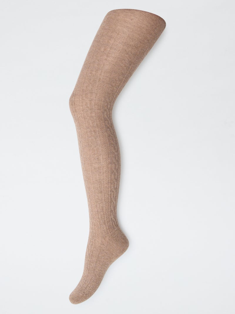 Set di 2 collant in cotone Marrone - Kiabi