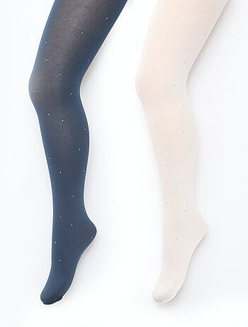 Set di 2 collant leggeri fantasia