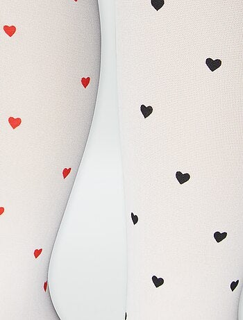 Set di 2 collant leggeri fantasia