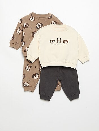 Set di 2 completi 2 pezzi - felpa + pantaloni