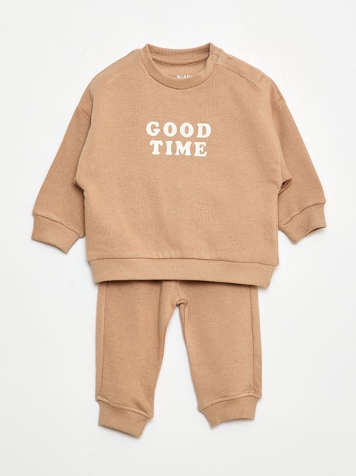 Set di 2 completi maglia + pantalone in cotone - Kiabi