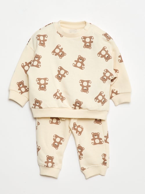 Set di 2 completi maglia + pantalone in cotone - Kiabi