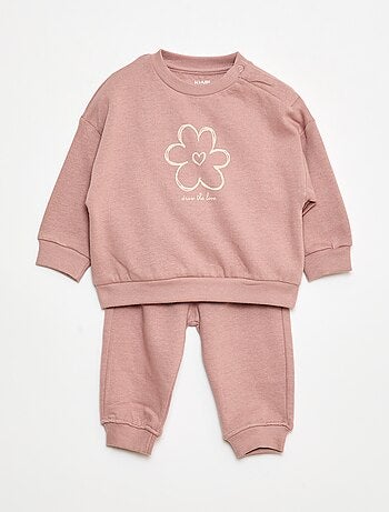 Set di 2 completi maglia + pantaloni in cotone