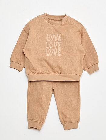Set di 2 completi maglia + pantaloni in cotone