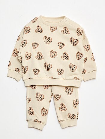 Set di 2 completi maglia + pantaloni in cotone