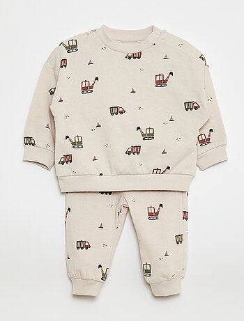 Set di 2 completi maglia + pantaloni in cotone