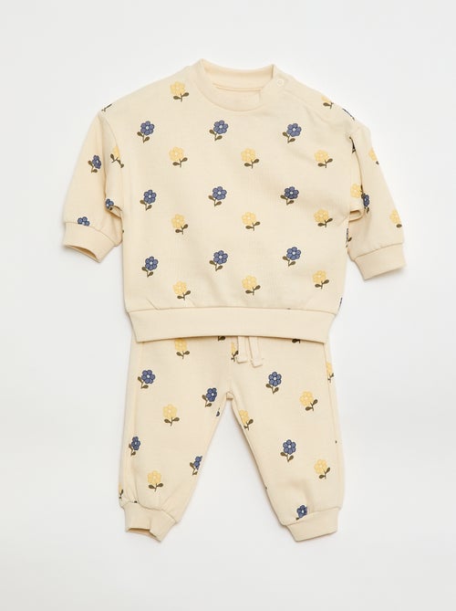 Set di 2 completi maglia + pantaloni in cotone - Kiabi