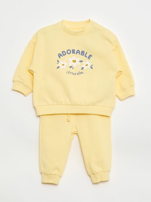 Set di 2 completi maglia + pantaloni in cotone - Kiabi