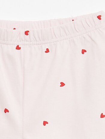 Set di 2 completi pigiama corti in jersey di cotone