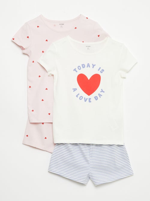 Set di 2 completi pigiama corti in jersey di cotone - Kiabi